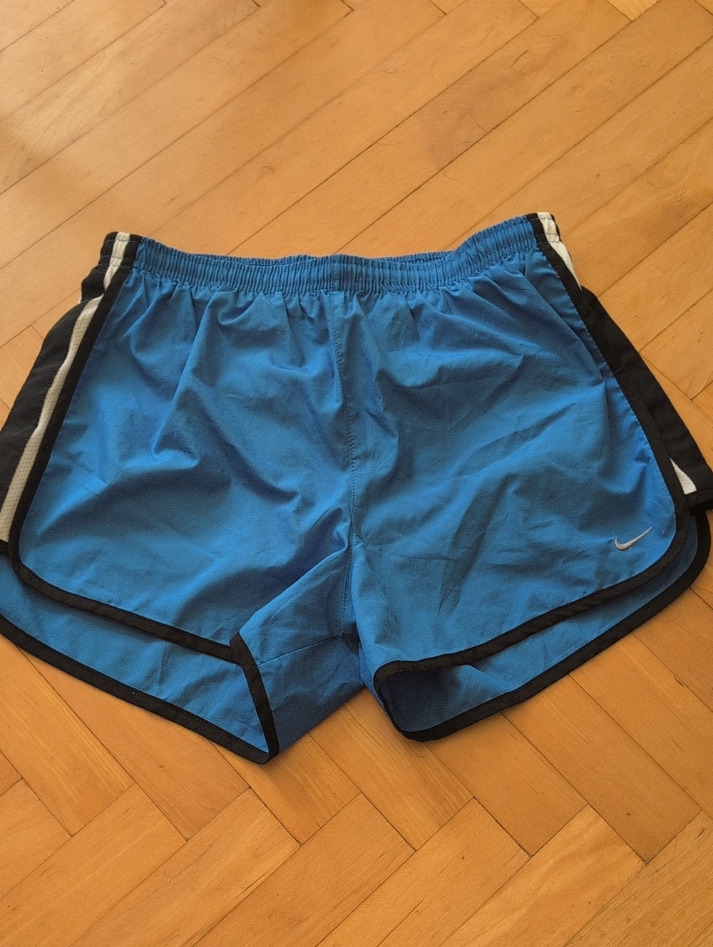 Nike Blue Athletic Shorts with Black Trim Size S